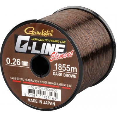 Gamakatsu G-Line Element Dark Brown 1855m 0,26mm 5kg – Zboží Dáma