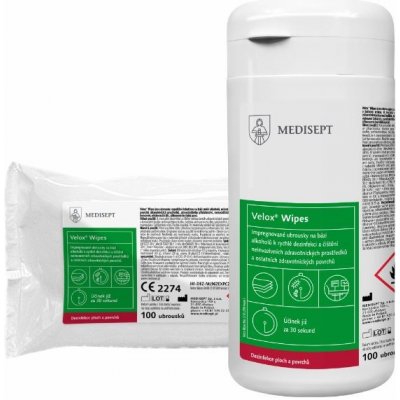 Medisept Velox wipes ubrousky dóza 100 ks – Hledejceny.cz