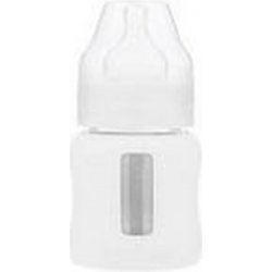 EcoViking skleněná kojenecká lahev široká bílá 120ml
