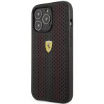 Pouzdro Ferrari PU Leather Perforated iPhone 14 Pro Red – Zboží Mobilmania