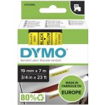 DYMO páska D1 19mm x 7m, černá na žluté, 45808, S0720880 – Hledejceny.cz