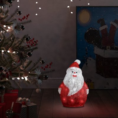 Nabytek XL Vánoční akrylový Santa s LED vnitřní i venkovní 28 cm – Zbozi.Blesk.cz