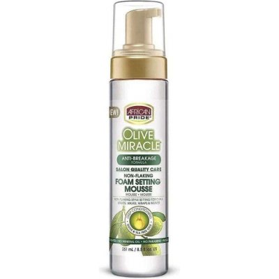 African Pride Olive Miracle pěnové tužidlo na vlny 251 ml – Zboží Dáma