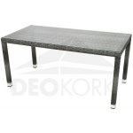 DEOKORK Zahradní ratanový stůl NAPOLI 160x80 cm (šedá) – Hledejceny.cz