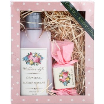 Bohemia Herbs Rosarium Premium s extrakty z šípků a květů růže sprchový gel 200 ml + šampon na vlasy 200 ml + koupelová sůl 150 g + toaletní mýdlo 30 g dárková sada