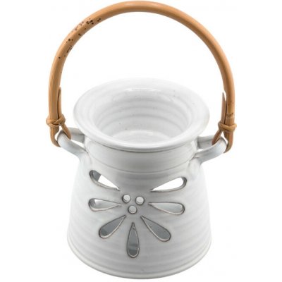 Keramika Říha aroma lampa + ratan bílá – Sleviste.cz