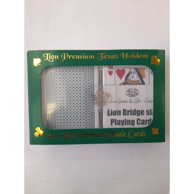 Lion games Hrací karty Lion 100 % Plastic Cards Double Green