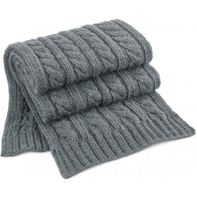 Beechfield pletená šála Melange šedá – Zboží Mobilmania