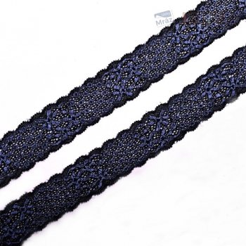 Prádlová krajka tmavě modrá, šíře 3 cm