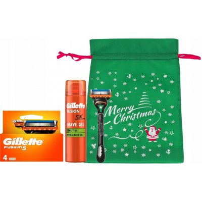 Gillette Fusion holicí strojek + 4 hlavice + Fusion gel 200 ml – Zboží Dáma