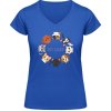 Dámské tričko s potiskem Soft-Style V Tričko Gildan Nápis Pet Lover pejsky Royal Blue