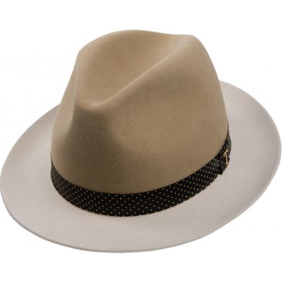 Plstěný klobouk Tonak Fedora Uomo Duo Punto 12731/18 béžová P 0279