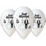 Latexový balonek svatební - Just Married 30 cm – Hledejceny.cz