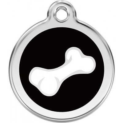 Red Dingo známka Comic Bone Black Kost Comic černá S 20 mm – Zboží Dáma