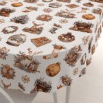 Biante Bavlněný oválný ubrus Sandra SA-543 Vánoční atmosféra 100x140 cm – Zboží Dáma