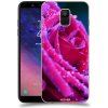 Pouzdro a kryt na mobilní telefon Samsung Pouzdro ACOVER Samsung Galaxy A6 A600F s motivem Rose