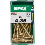 SPAX Vrut 4x35, zápustná hlava, PZ, YELLOX, 20 ks (S) – Hledejceny.cz