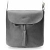 Kabelka Praktická dámská kabelka listonoška s klopou styl retro šedý