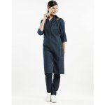 Chaud Devant Kuchářská zástěra s náprsenkou Forene Cross Blue Denim Blue – Hledejceny.cz