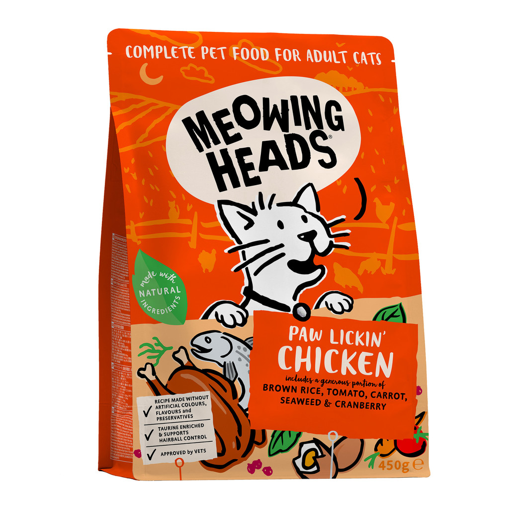 Meowing Heads Paw Lickin’ Chicken 450 g