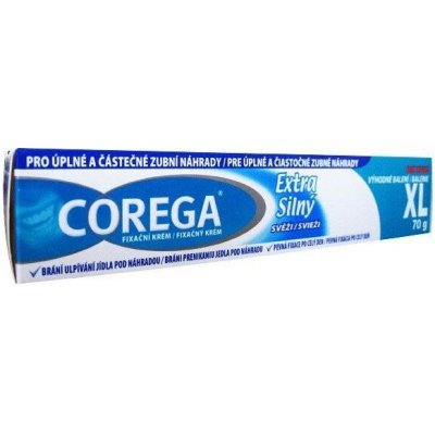 Corega extra silný fixační krém na zubní náhradu 70 g – Hledejceny.cz