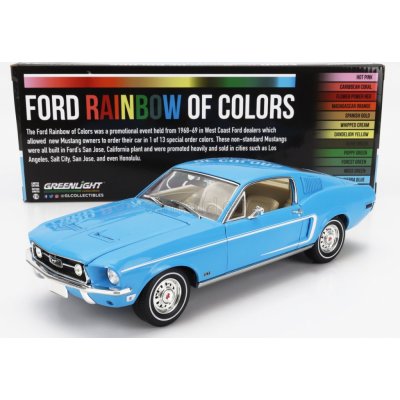 Greenlight Ford usa Mustang Fastback Coupe 1968 Ford Rainbow Of Colors Sierra Blue 1:18 – Zbozi.Blesk.cz