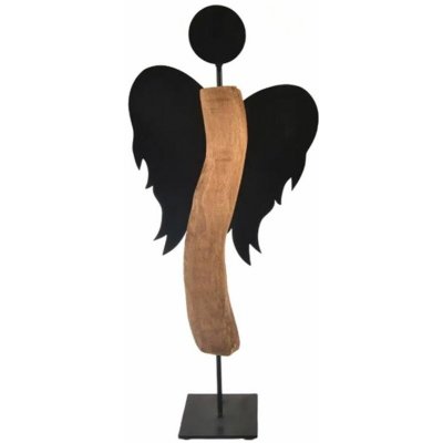 Indecor X13082 Anděl mango plech BLACK 30x13x65 cm – Zboží Mobilmania