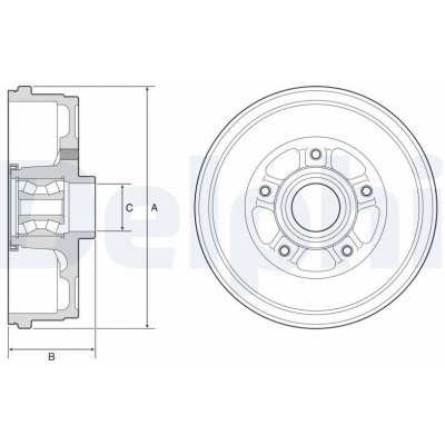 Brzdový buben DELPHI BFR611 – Zboží Mobilmania