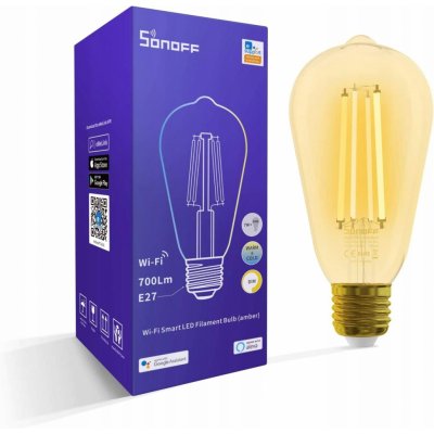 Sonoff B02-F-ST64 Wi-Fi stmívatelná bílá LED filament žárovka