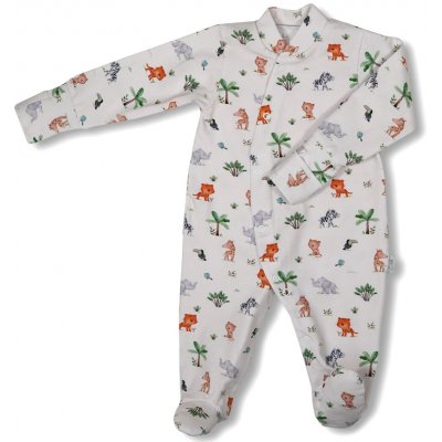 ESITO | Kojenecký overal na spaní Safari bílá – Zboží Mobilmania