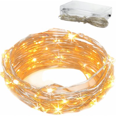 Verk 26020 Světelný řetěz na baterie 100 LED teplá bílá 10 m – Hledejceny.cz