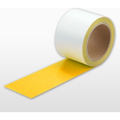 Extra tenká podlahová páska WT-5429 s protiskluzovým povrchem, permanentní – fólie, žlutá, 75 mm × 10 m – Zboží Mobilmania