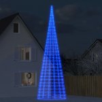 vidaXL Vánoční stromek na stožár 3 000 modrých LED 800 cm – Hledejceny.cz