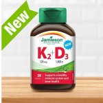 Jamieson Vitamíny K2 120mcg a D3 1000 IU 30 kapslí – Hledejceny.cz