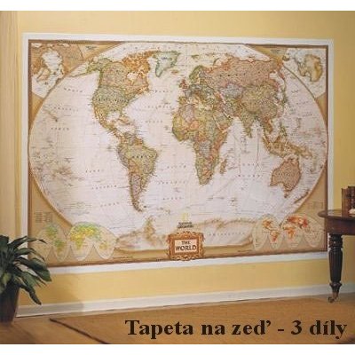 National Geographic Svět - nástěnná mapa Executive 295 x 193 cm Varianta: bez rámu v tubusu, Provedení: papírová mapa – Zboží Mobilmania