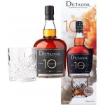 Dictador 10y 40% 0,7 l (dárkové balení 1 sklenice) – Hledejceny.cz