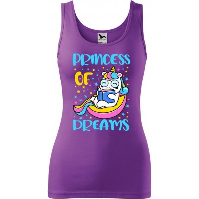 Dobrý Triko dámské tílko s potiskem Princess of dreams Fialová – Zboží Dáma