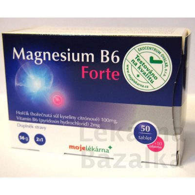 Moje lékárna Magnesium B6 Forte 50+10 tablet – Hledejceny.cz