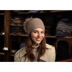 Carlsbad Hat Co. dámská béžová zimní vlněná s bambulí – Hledejceny.cz