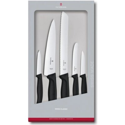Victorinox Swiss Classic Sada kuchyňských nožů Černá Nerezová Ocel 5 ks – Zboží Dáma