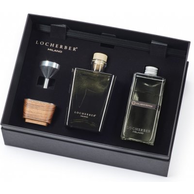 Locherber Milano GIFT BOX 500 ml MALABAR PEPPER: aroma difuzér 500 ml náplň 500 ml tyčinky trychtýřek a víčko z ořechového dřeva – Hledejceny.cz