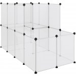 vidaXL Klec pro malá zvířata průhledná PP a ocel 142 x 74 x 93 cm – Sleviste.cz