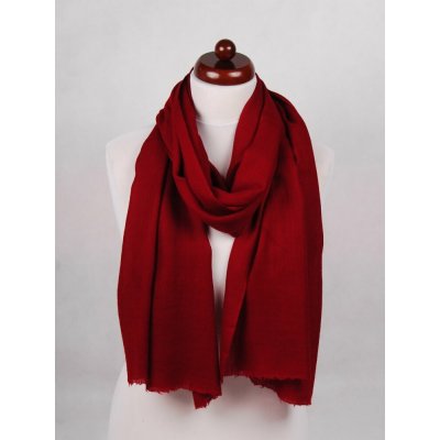 Kašmírská vlněná pašmína Self tmavě červená – Zboží Mobilmania