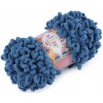 Alize příze Puffy Fine 637 modrá jeans – Zboží Mobilmania