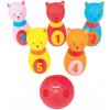 Ostatní společenské hry LUDI baby bowling kočičky set 5 soft kuželek s koulí