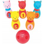LUDI baby bowling kočičky set 5 soft kuželek s koulí – Zbozi.Blesk.cz