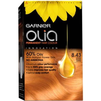 Garnier Olia 8.43 intenzivní světlá zlatá měděná barva na vlasy bez  amoniaku od 159 Kč - Heureka.cz