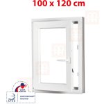 OKNA HNED | Plastové okno | 100x120 cm (1000x1200 mm) | bílé | otevíravé i sklopné | levé – Hledejceny.cz