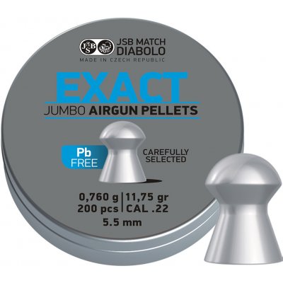 Diabolky JSB Exact Jumbo Lead Free 5,5 mm 200 ks – Zboží Dáma