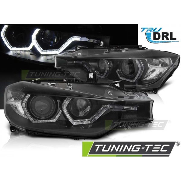 Přední světlomet Přední světla s LED Angel Eyes DRL BMW 3 F30/F31 10-15 černá